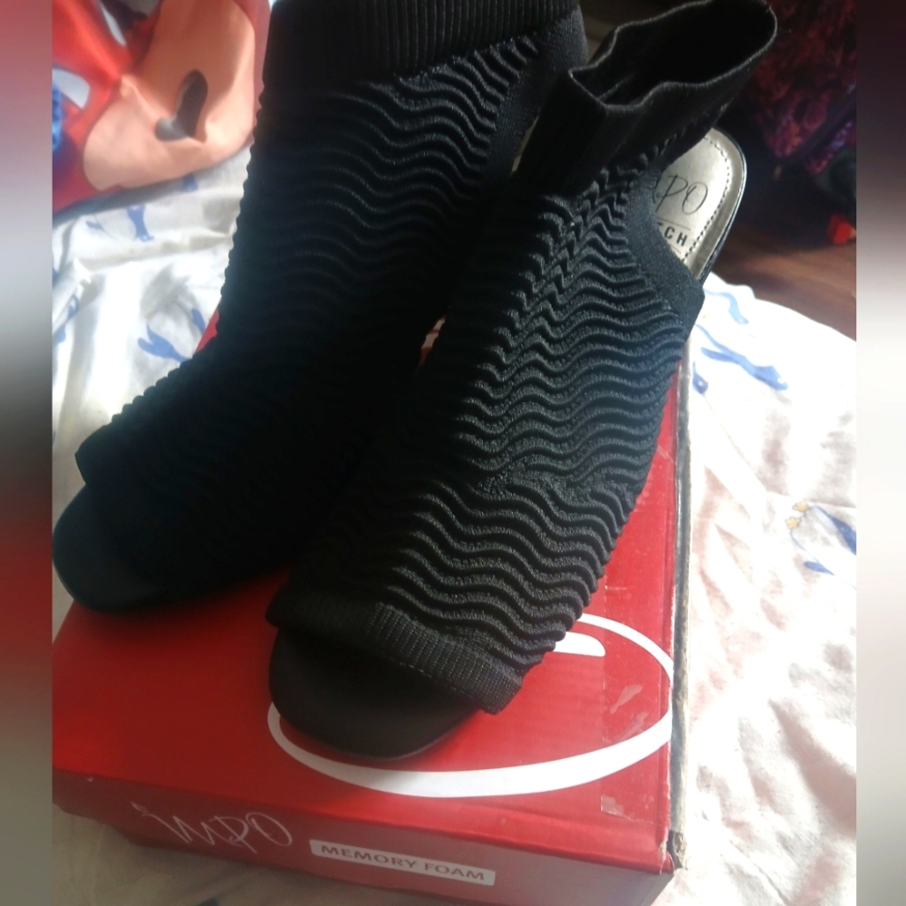 Impo Heeled Peep Toe Booties